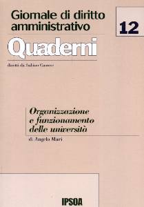 MARI ANGELO, Organizzazione e funzionamento delle universit�